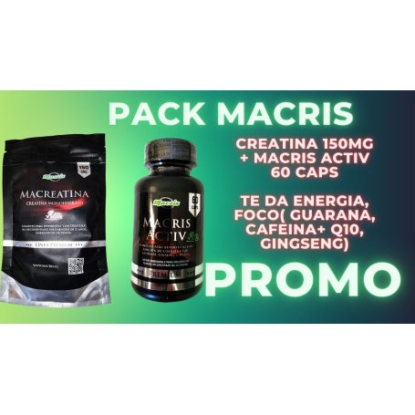 Pack Creatina + Macris Activ  ( Energía, Enfoque, Fuerza y Concentración) Envío Gratis.
